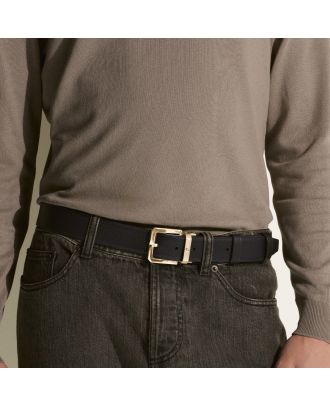 Montblanc Nachtblauw/Zwarte Leren Riem – Omkeerbaar 35 mm