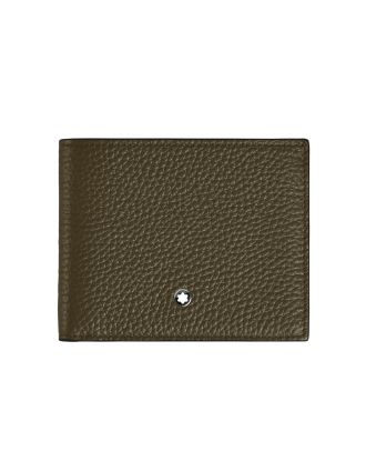Montblanc Grain Leather Portefeuille 6 kaartsleuven Khaki
