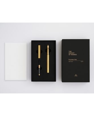 Ystudio Classic Revolve Brass Fountain Pen