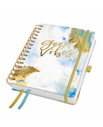 Sigel Jolie Beauty 2027 Spiraal Weekagenda A5 Good Vibes Hard Cover