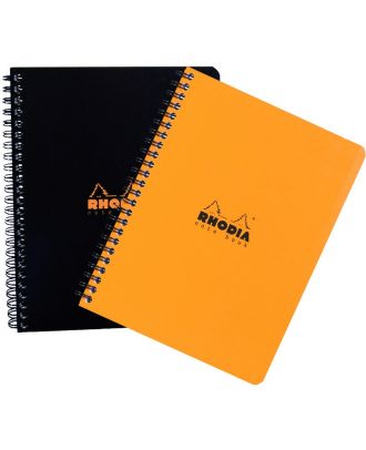 Rhodia Wirebound Spiral Notebook A4+ Gelijnd Zwart