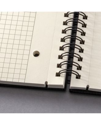 Sigel Conceptum Spiraalblok met Register A4+ Zwart Hard cover Geruit