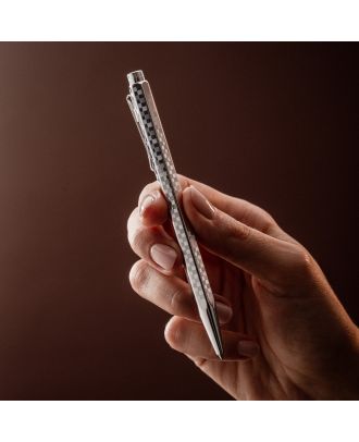 Caran d'Ache Ecridor Damier Grey Silver Balpen Set met Lederen Etui
