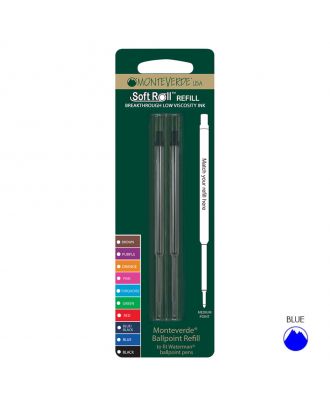 Monteverde Balpen Vulling Waterman-Type Vulling Medium Blauw (2 stuks)