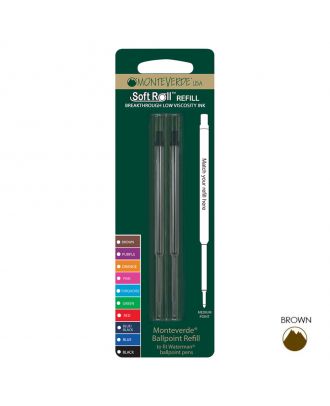 Monteverde Balpen Vulling Waterman-Type Vulling Medium Bruin (2 stuks)