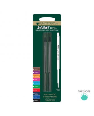Monteverde Balpen Vulling Waterman-Type Vulling Medium Turquoise (2 stuks)