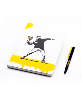 Pininfarina Banksy Writing Set Grafeex with Notebook The Flower Thrower
