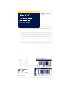 Filofax Vulling Personal Telefoonnummers