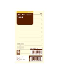 Filofax Vulling Personal Cotton Cream To Do