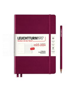 Leuchtturm1917 Agenda 18 maanden 2023 - 2024 Weekplanner + Notities Medium Port Red