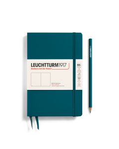 Leuchtturm1917 Notitieboek Slim B6+ Paperback Hardcover Pacific Green Blanco