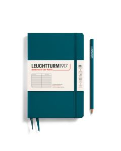 Leuchtturm1917 Notitieboek Slim B6+ Paperback Hardcover Pacific Green Gelijnd