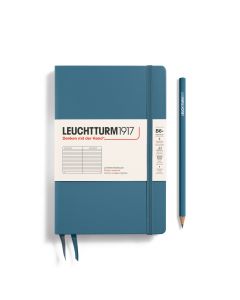Leuchtturm1917 Notitieboek Slim B6+ Paperback Hardcover Stone Blue Gelijnd