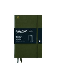 Monocle by Leuchtturm1917 Accordeon Notitieboek B6+ Hardcover Olive Dotted