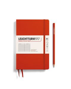Leuchtturm1917 Notitieboek Slim B6+ Paperback Hardcover Fox Red Gelijnd