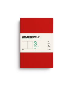 Leuchtturm1917 Jottbook Pur Medium Cherry Blanco Set van 3