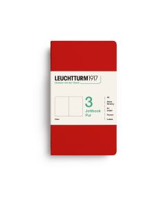 Leuchtturm1917 Jottbook Pur Pocket Cherry Blanco Set van 3
