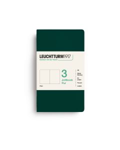 Leuchtturm1917 Jottbook Pur Pocket Forest Green Blanco Set van 3
