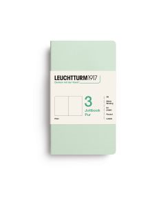 Leuchtturm1917 Jottbook Pur Pocket Mint Green Blanco Set van 3