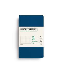 Leuchtturm1917 Jottbook Pur Pocket Indigo Dotted Set van 3