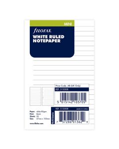 Filofax Vulling Mini Wit Gelijnd