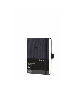 Sigel Conceptum Pure 2027 Dagagenda A6 Zwart Hard Cover