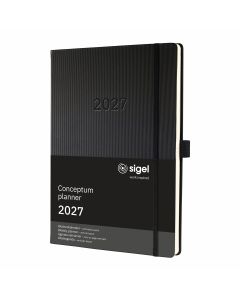 Sigel Conceptum Pure 2027 Weekagenda A4+ Zwart Hard Cover