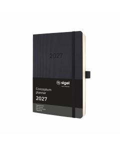 Sigel Conceptum Pure 2027 Dagagenda A5 Zwart Soft Cover