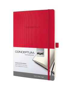 Sigel Conceptum Pure Notitieboek Ca. A4 Red Soft Cover Gelijnd