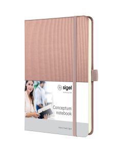 Sigel Conceptum Pure Notitieboek A5 Hard Cover Metallic Rosé Gelijnd