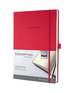 Sigel Conceptum Pure Notitieboek A4 Red Hard Cover Gelijnd