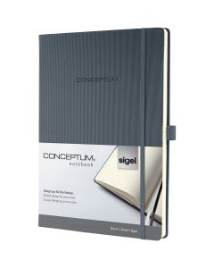 Sigel Conceptum Pure Notitieboek A4 Dark Grey Hard Cover Gelijnd