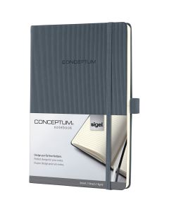 SIGEL Conceptum Pure Notitieboek A5 Dark Grey Hard Cover Gelijnd