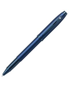 Sheaffer 100 Satin Blue PVD Blue Trim Roller