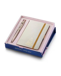 Sheaffer 100 Emily in Paris Champagne Gold Balpen set met Notitieboek