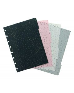 Filofax Notebook Vulling A5 Bladwijzers Confetti