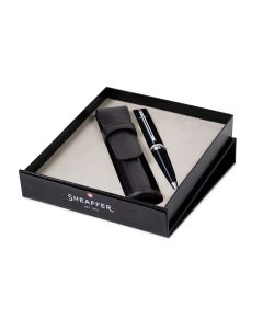 Sheaffer 300 Glossy Black Balpen set met Lederen Etui