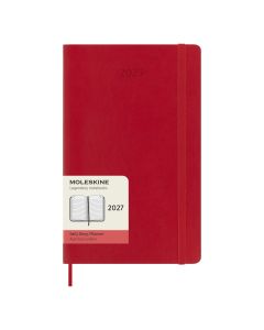 Moleskine Large Agenda 2027 Dagelijkse Planner Rode Zachte Kaft