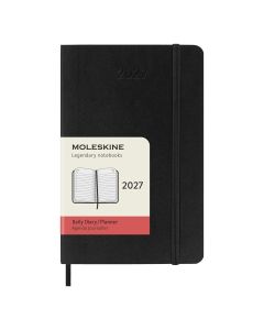 Moleskine Pocket Agenda 2027 Dagelijkse Planner Zwarte Zachte Kaft