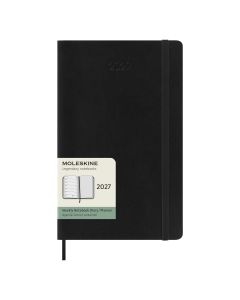 Moleskine Large Agenda 2027 Wekelijkse Planner met Notitiepagina Zwarte Zachte Kaft