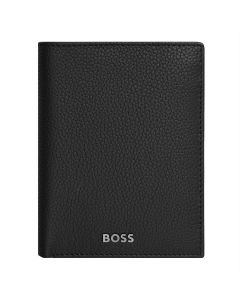 Hugo Boss Portefeuille Classic Grained Black met flap en muntvak