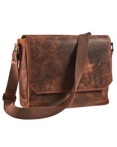 Maverick The Original Lederen Messenger Bag met Laptopvak 14"