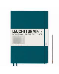 Leuchtturm1917 Notitieboek Master Slim A4+ Pacific Green Geruit