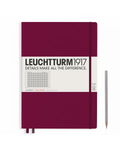 Leuchtturm1917 Notitieboek Master Slim A4+ Port Red Geruit