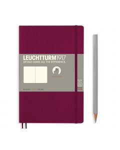 Leuchtturm1917 Notitieboek Slim B6+ Soft Cover Port Red Blanco