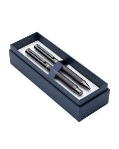 Tom Hessin Revolution Collection Charcoal Wooden Vulpen en Balpen Set