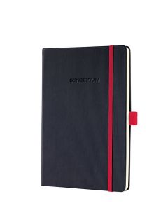 Sigel Conceptum Pure Notitieboek A5 Hard Cover Zwart Rood Geruit