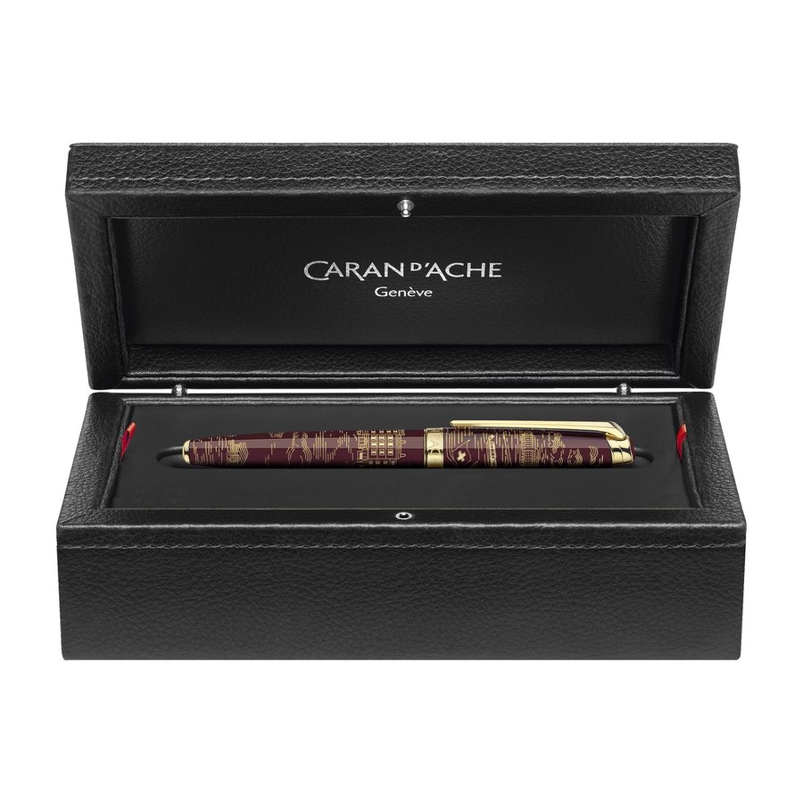 Limited Edition vulpen met het Genève-motief gegraveerd tot op de vergulde laag